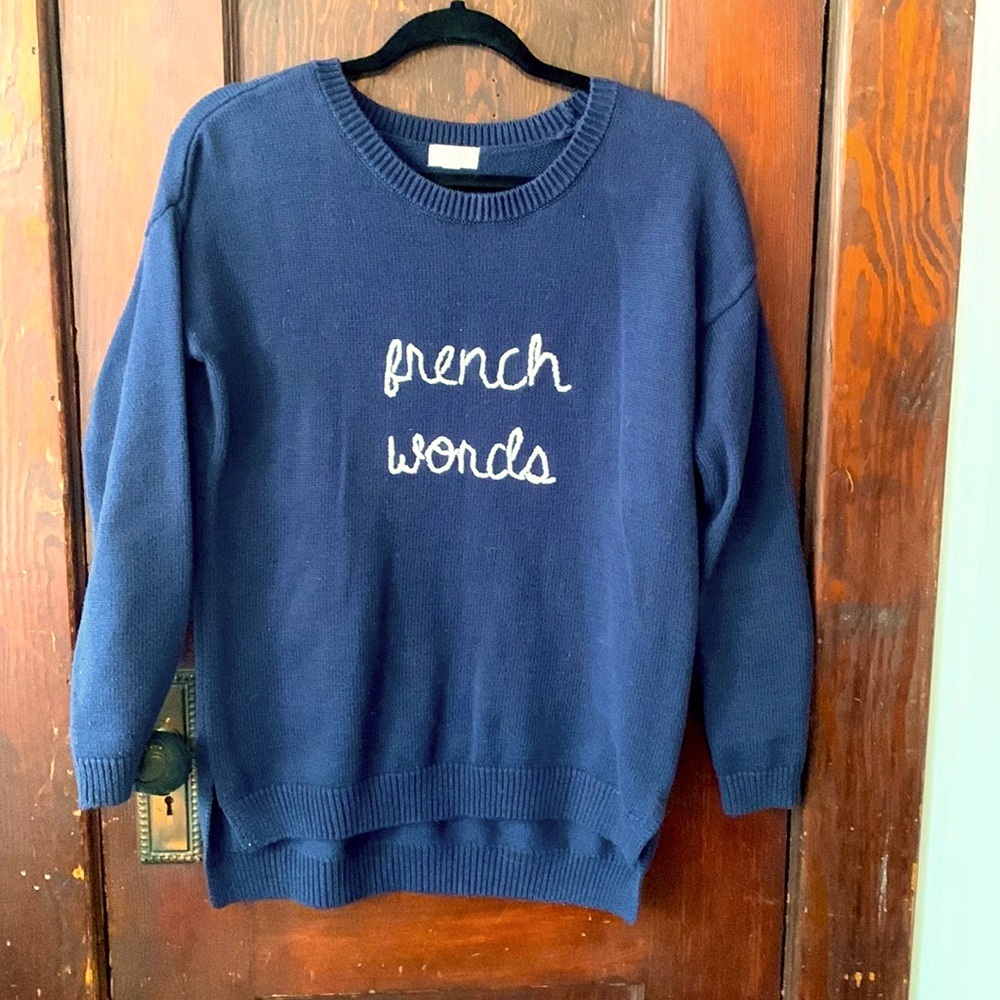 COPY - Mason Jules heavy knitted navy blue sweater size small.